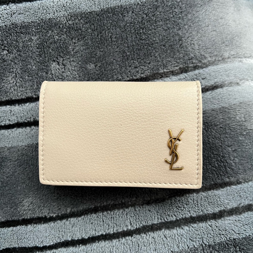 YSL Saint Laurent Tri-fold Wallet Compact Cassandra Leather